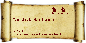 Maschat Marianna névjegykártya